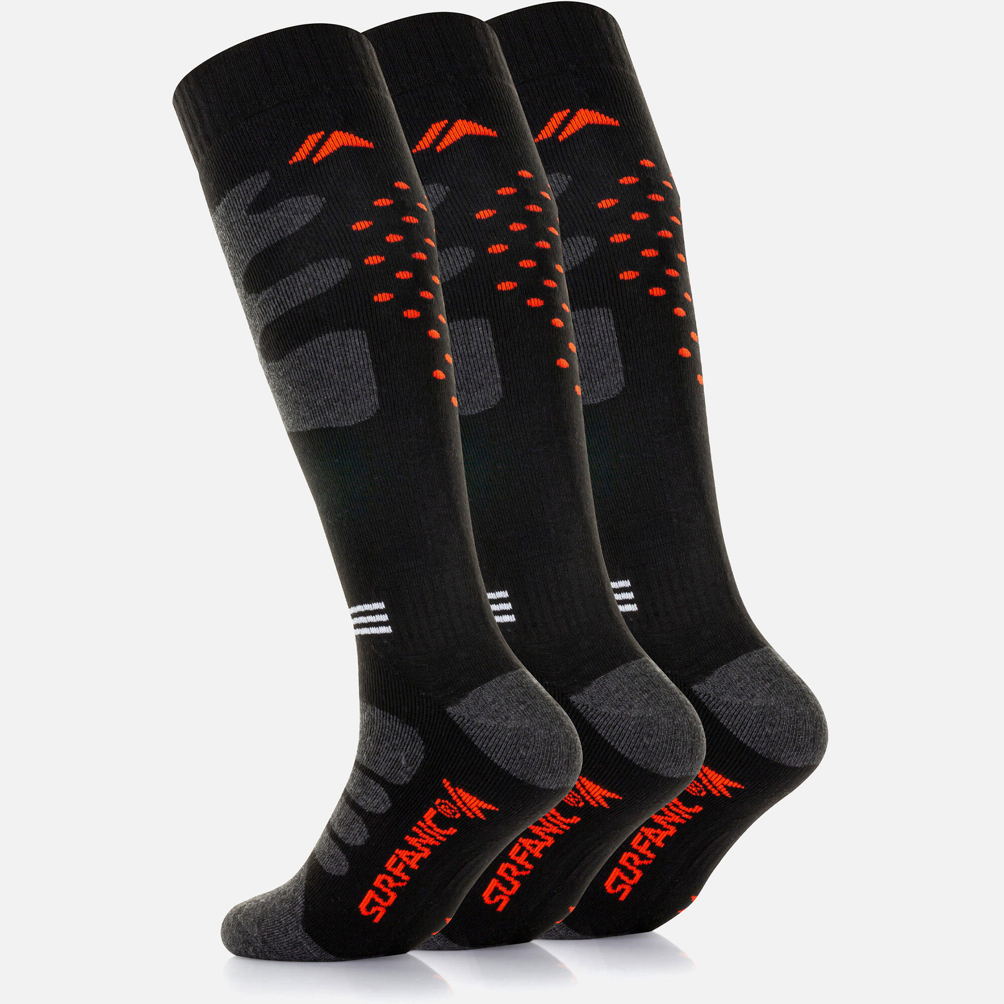 Pro Tech Plus 3pk Sock Orange 2/4