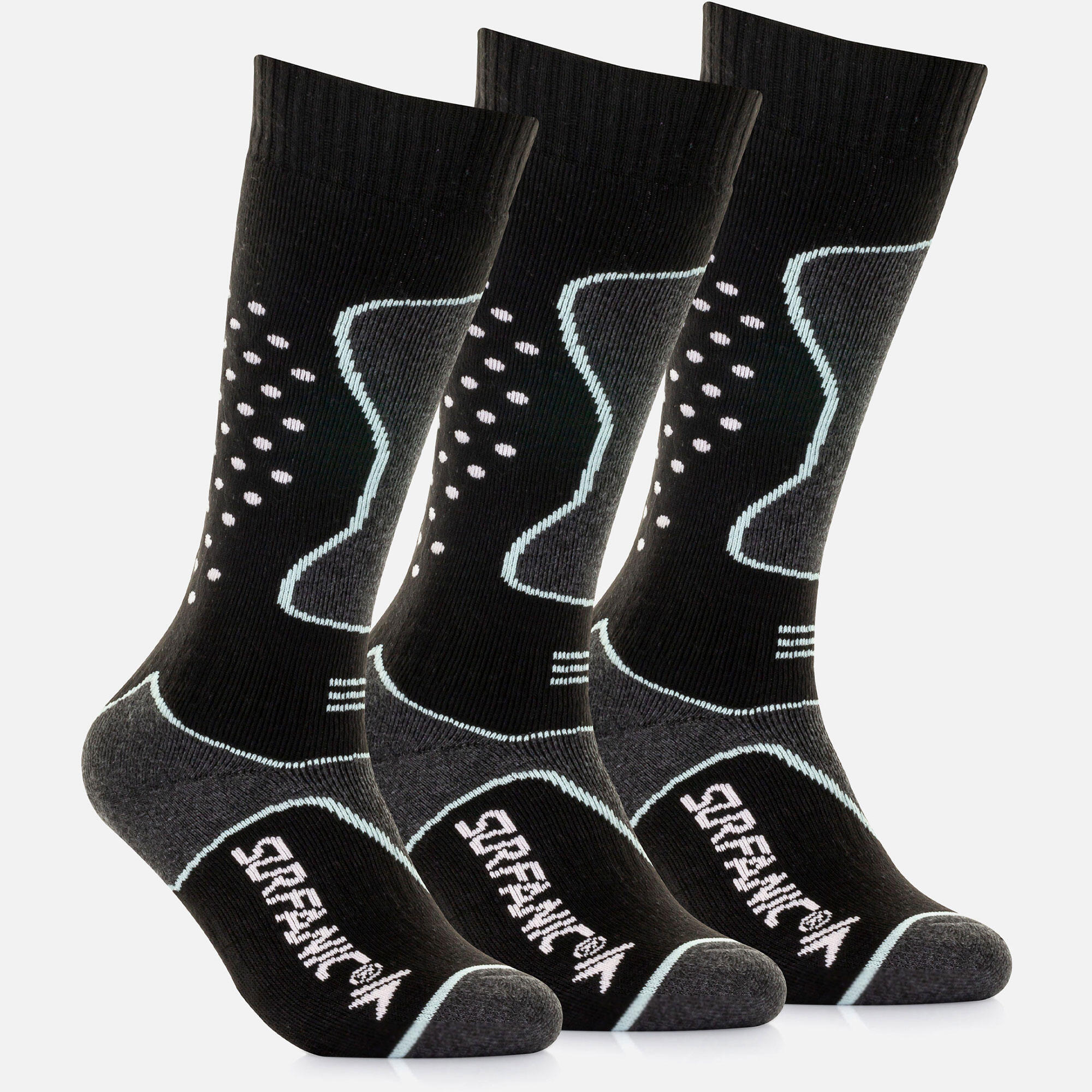 SURFANIC Pro Tech Plus 3pk Sock Black