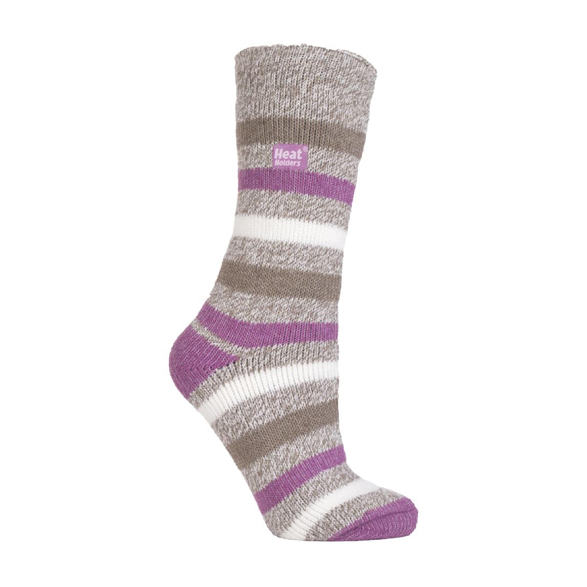 HEAT HOLDERS Ladies Twist Patterned Thick Winter Thermal Socks