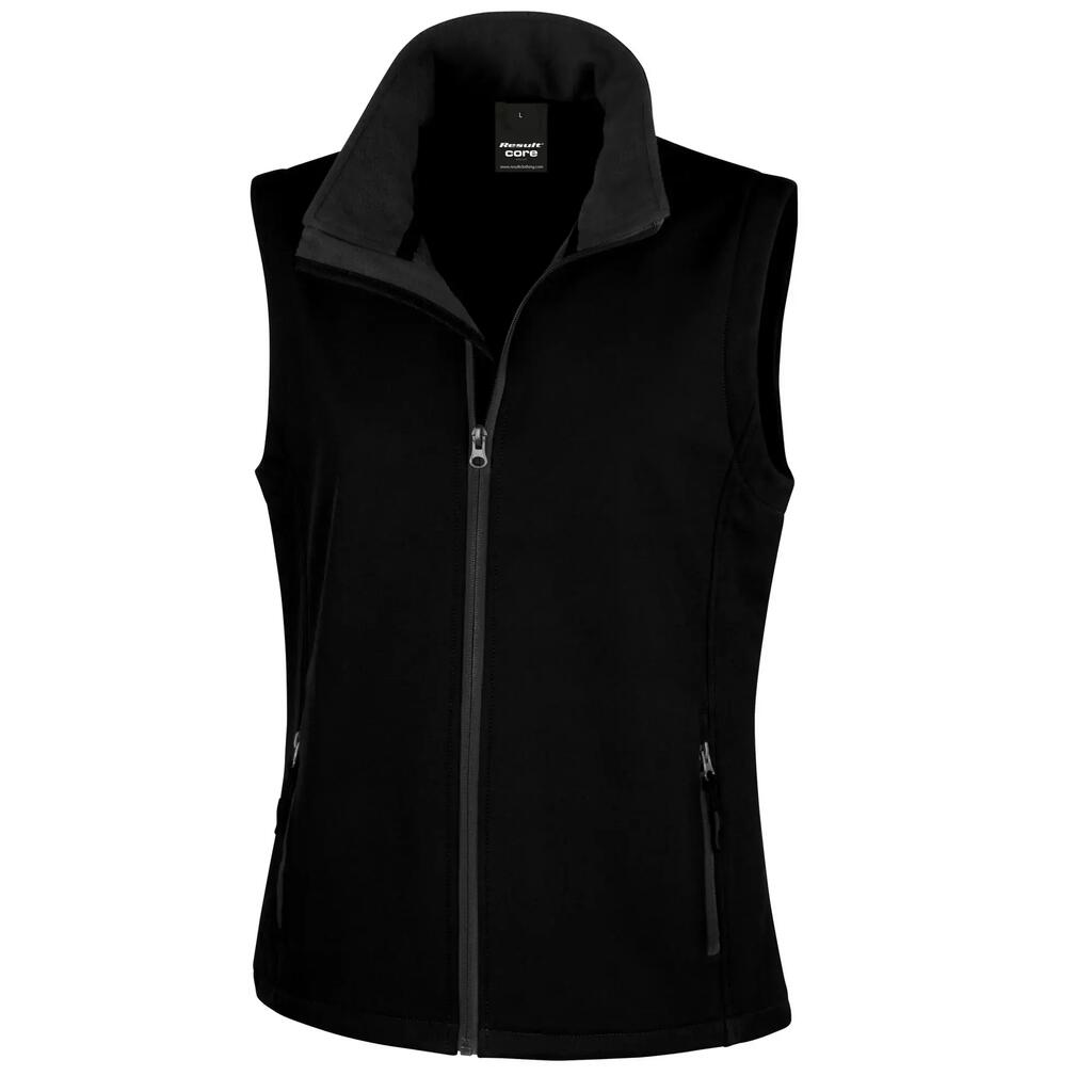 Womens/Ladies Softshell Body Warmer (Black)