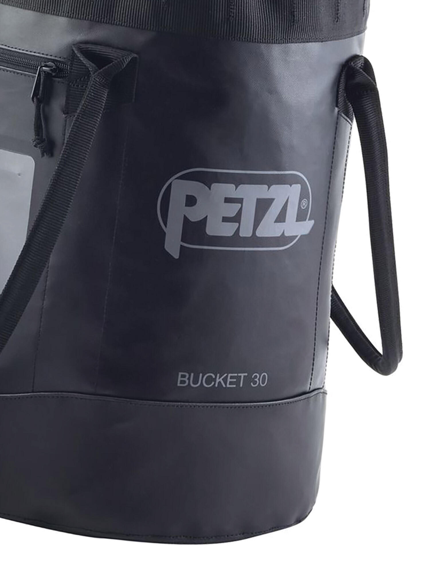 Petzl Bucket 30L selbststehender Sack Plan TPU wasserdicht Schwarz Roll-Top 2/2