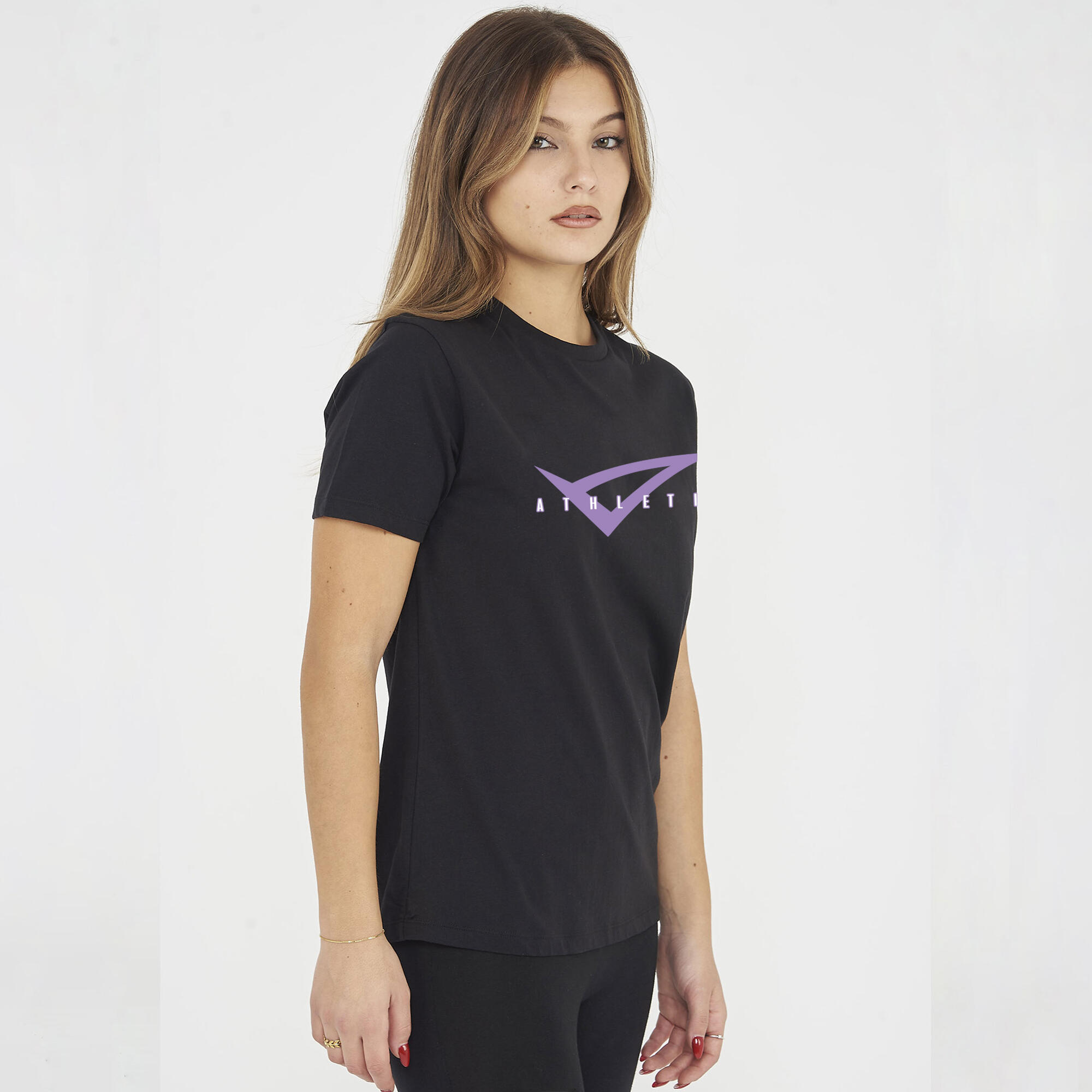 T-shirt in cotone da donna MOVE nera 5/6