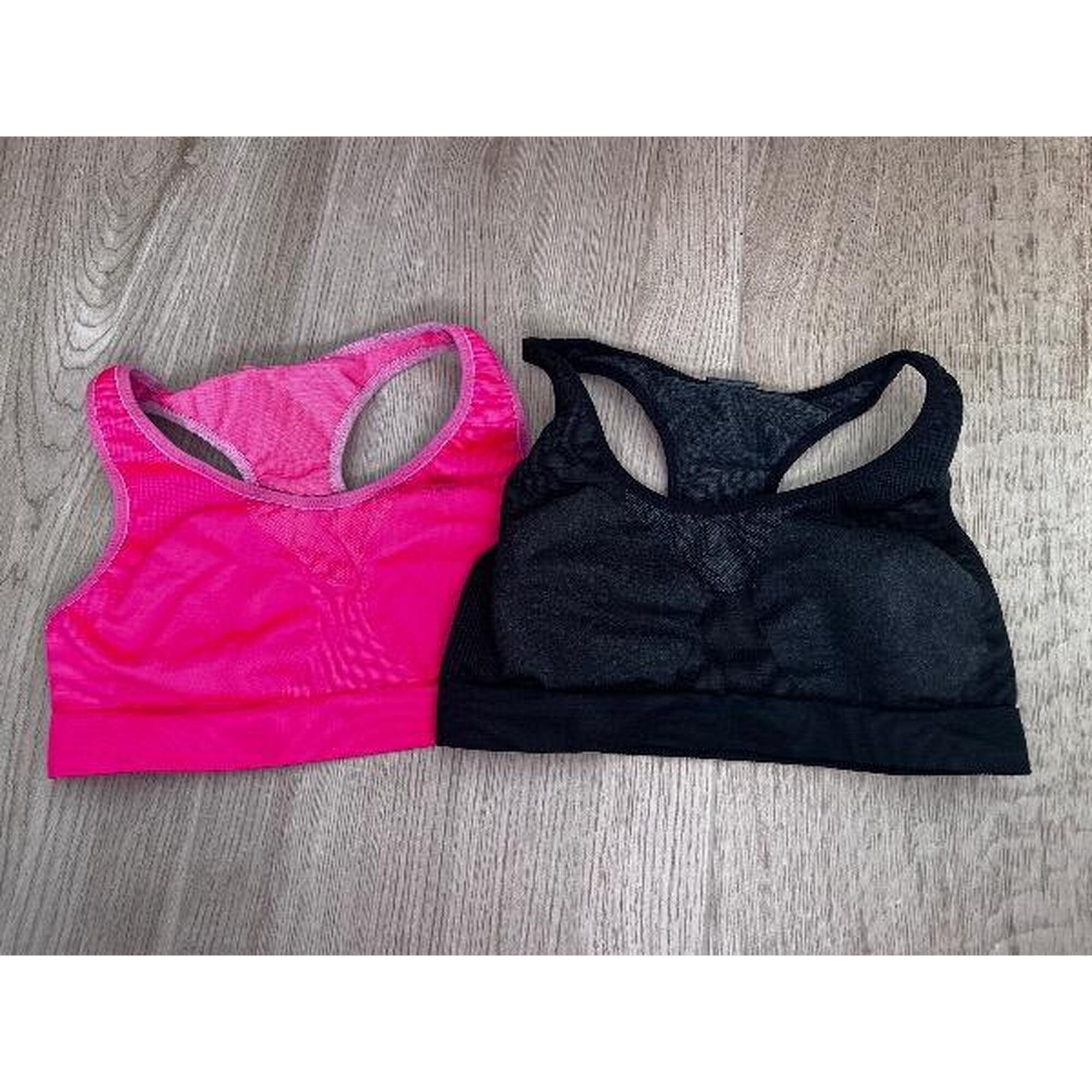 Soutien-gorge De Sport Athleta Moving Comfort FineForm – Noir/Rose, Taille S