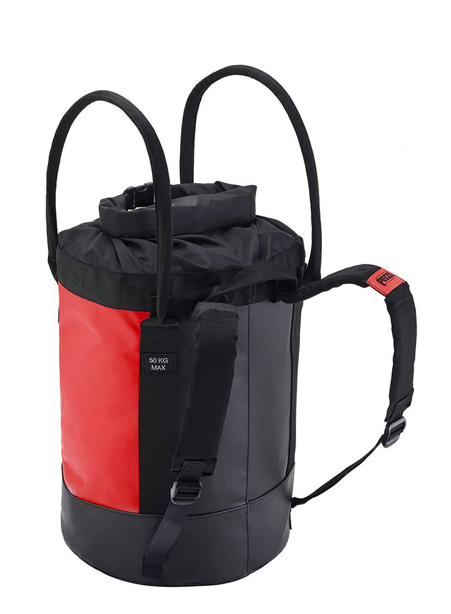 Petzl BUCKET 30L TPU Wassersack rot, Rollverschluss, gepolsterte Träger 2/3