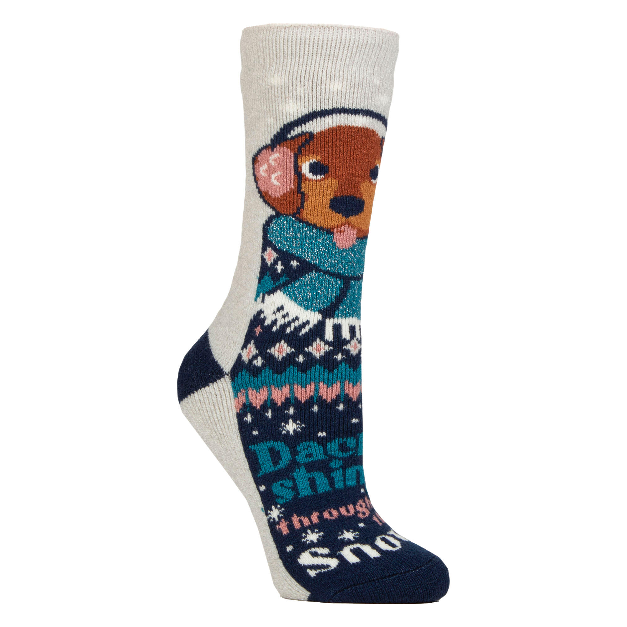 HEAT HOLDERS Ladies Lite Thermal Christmas Novelty Patterned Socks