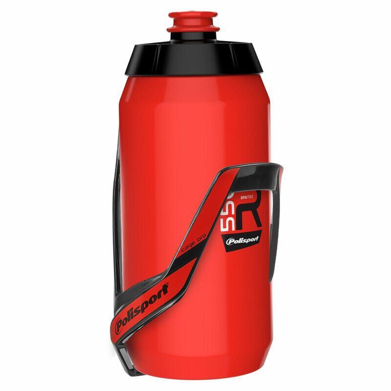 Water bottle holder kit pro + water bottle Polisport R550