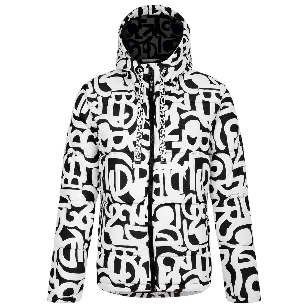 Womens/Ladies Society Graffiti Padded Jacket (Black/White)