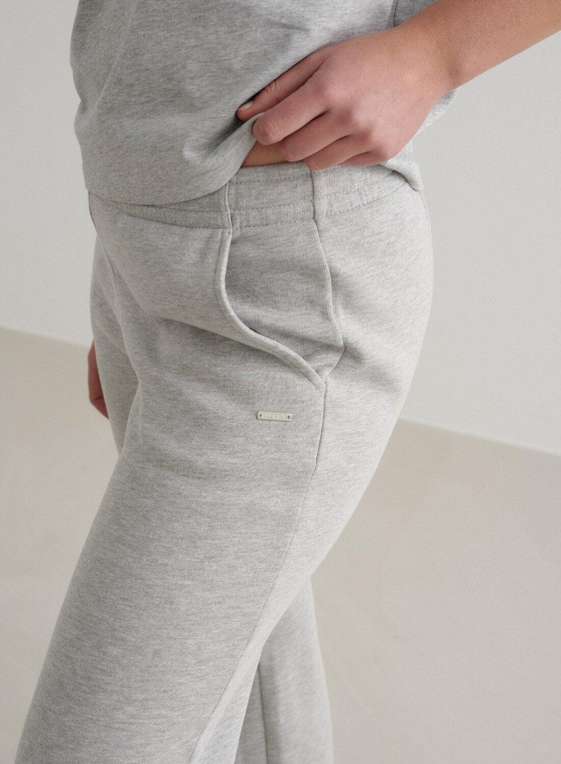 Femme Sweatpants à Jambe Large Gris Mélange 6/7