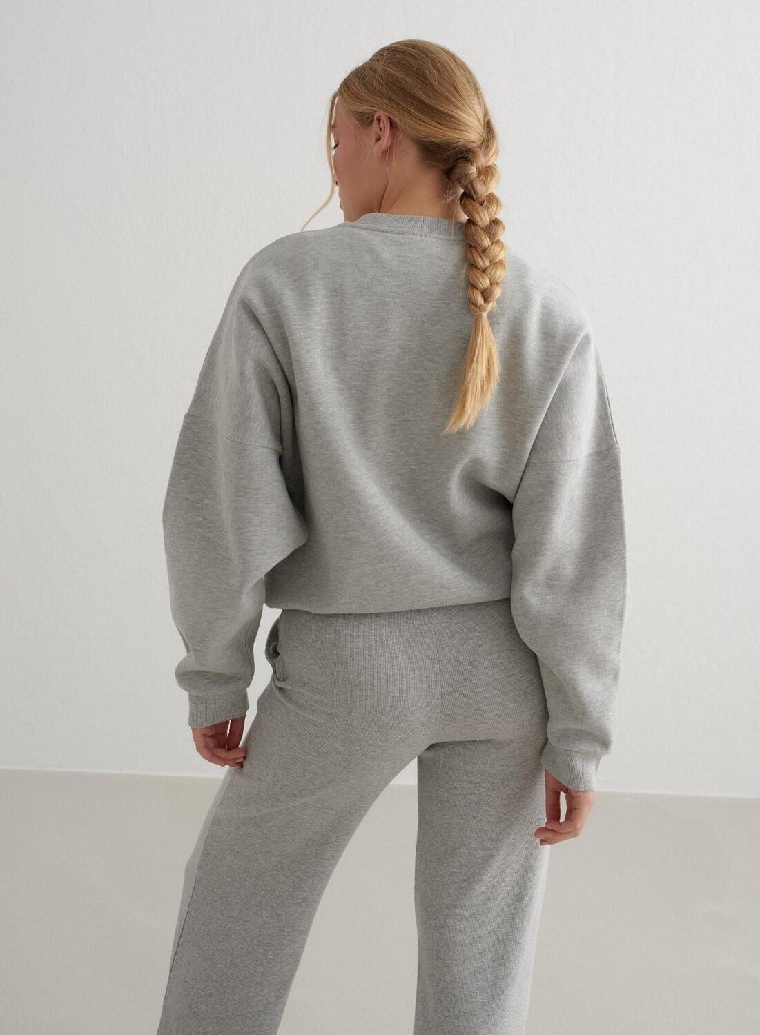 Mujer Sudadera Gris Melange 4/4