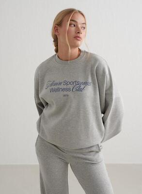 Dames sweatshirt grijs gemêleerd