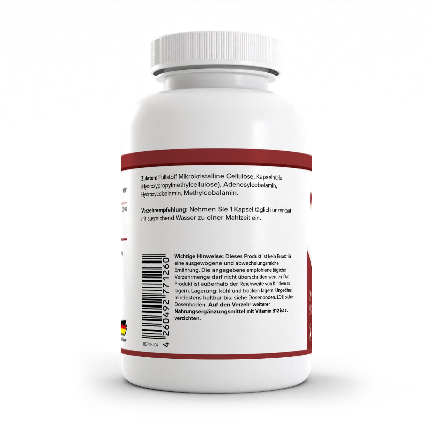Zec+ Health+ Vitamin B12 (240) Unflavored - Vitamines, minéraux et santé 3/3