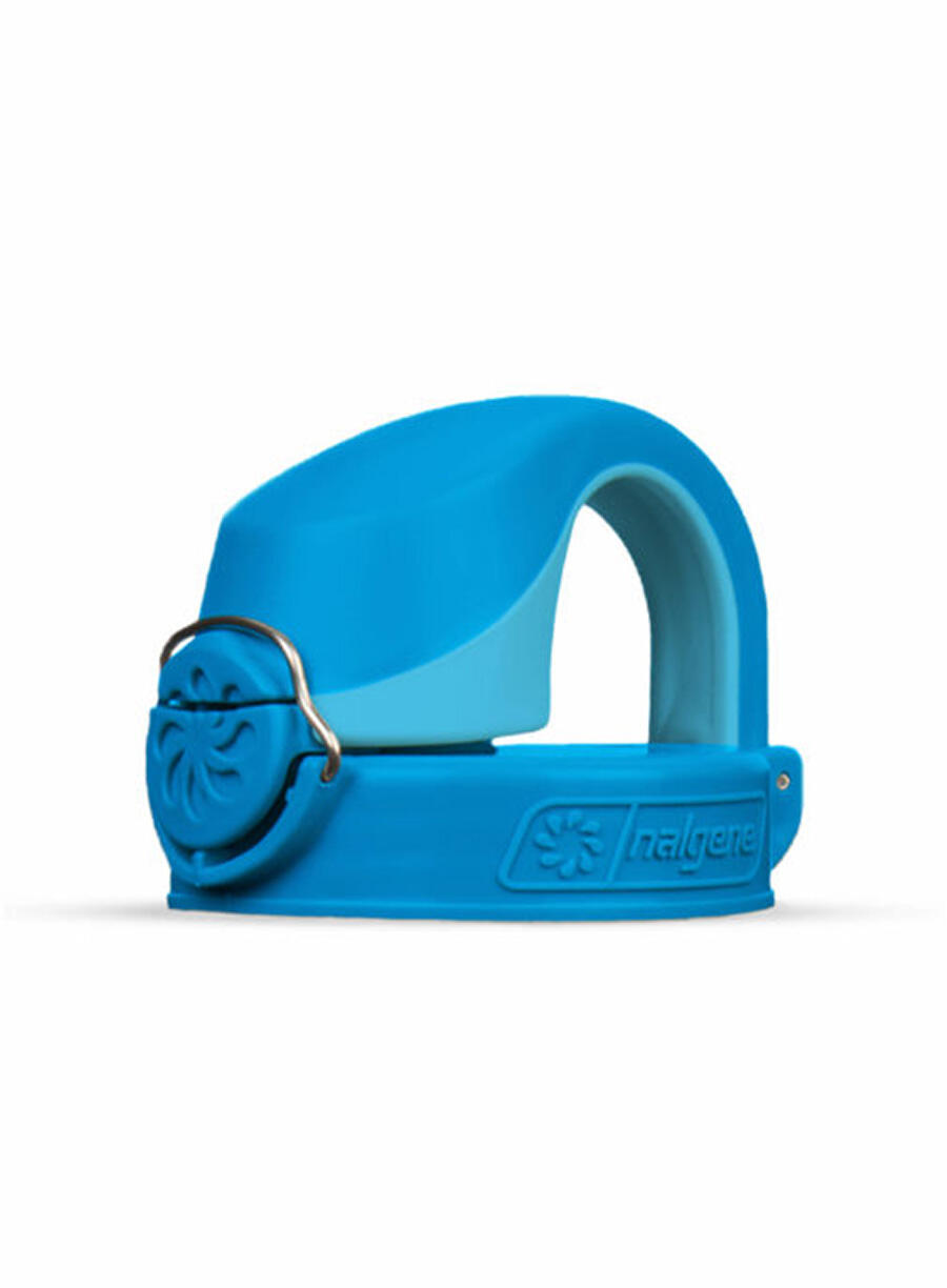 Gourde Nalgene On The Fly 710 ml Tritan Bleu ardoise ouverture 1 main 2/4