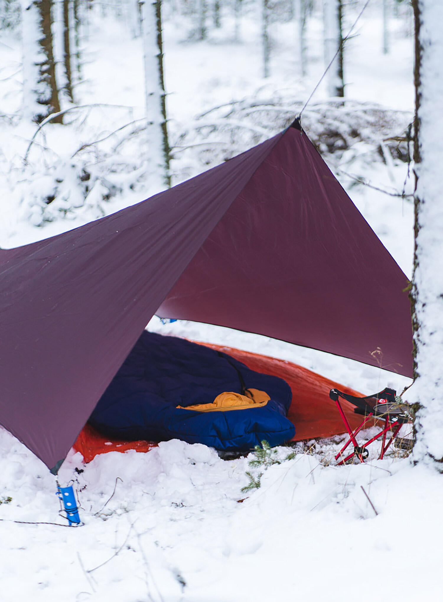 Tarp turystyczny Lesovik Zmora - burgundy ron 3/7