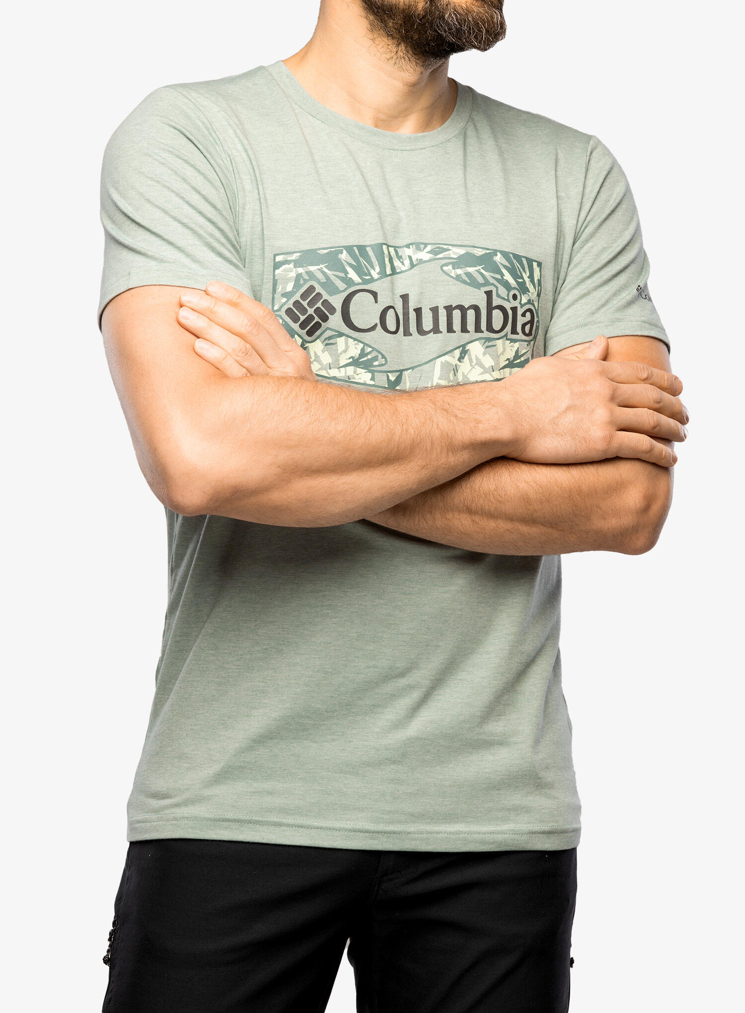 T-shirt Columbia sun trek™ técnica de manga curta para homem em cinzento 5/7