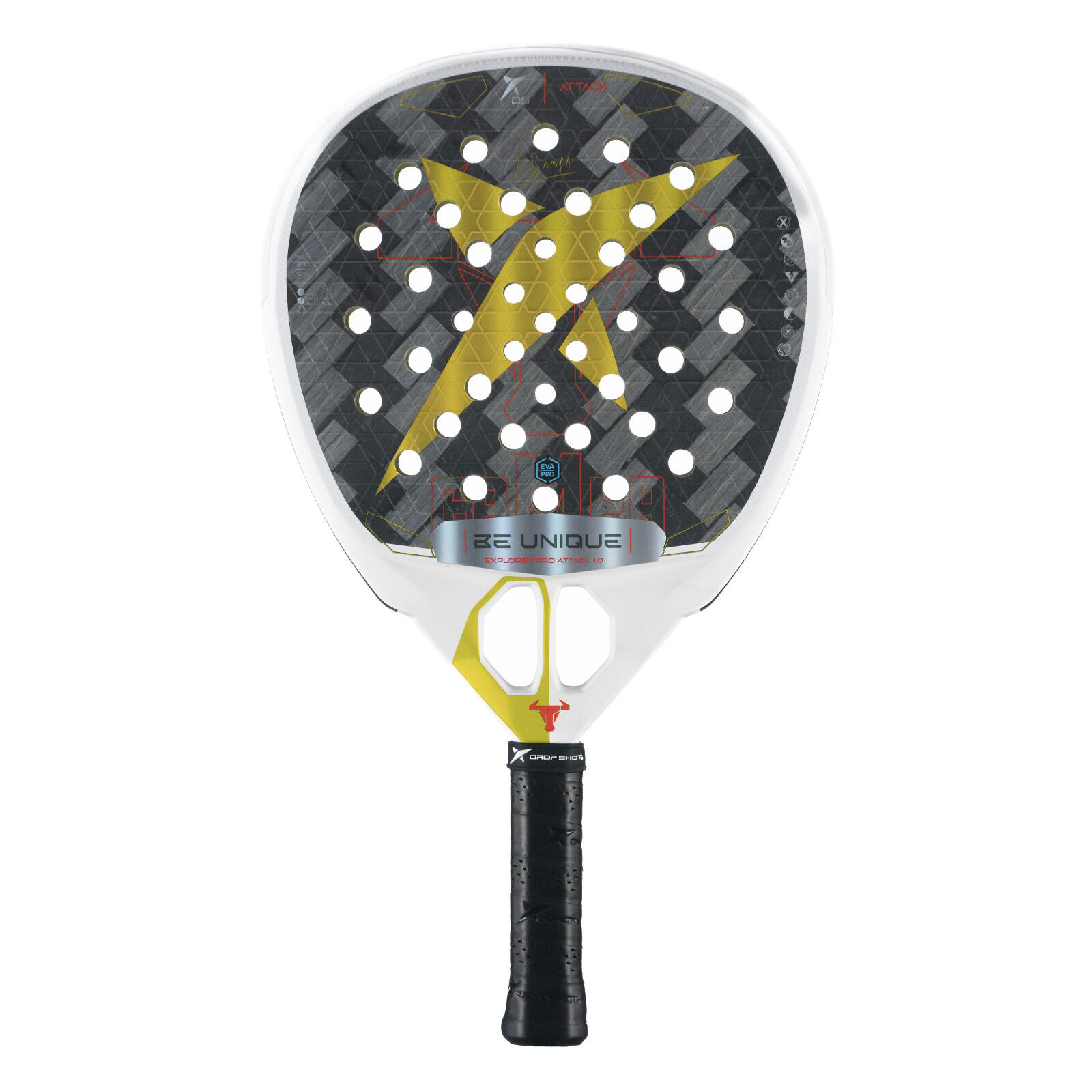 DROP SHOT Drop Shot Explorer Pro Attack 1.0 Padelracket -  ZWART - unisex