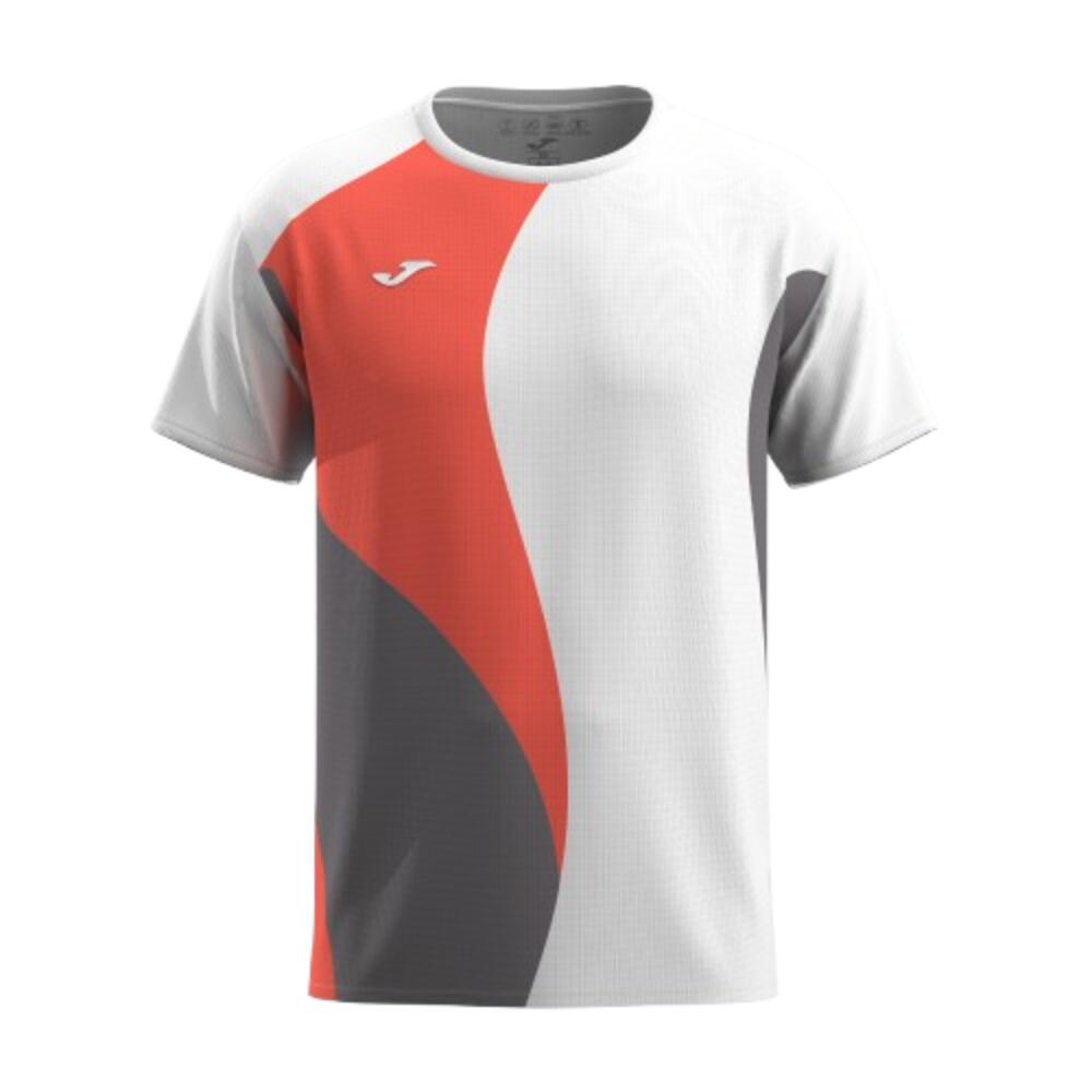 JOMA JOMA TORNEO T-Shirt Padel para homem. Branco-coral 103966.200