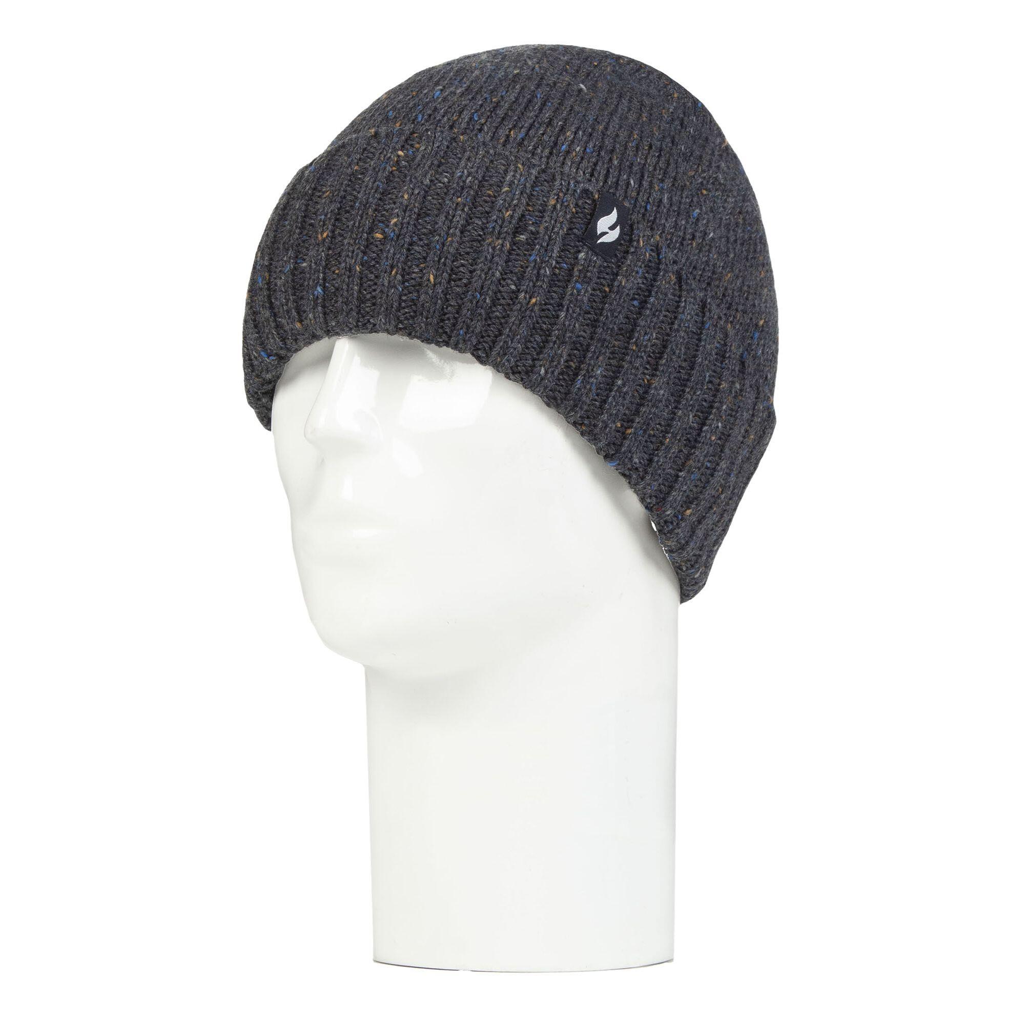 Warm Ribbed Cuff Beanie Hat for Men | Fleece Lined Chunky Winter Hat 3/5