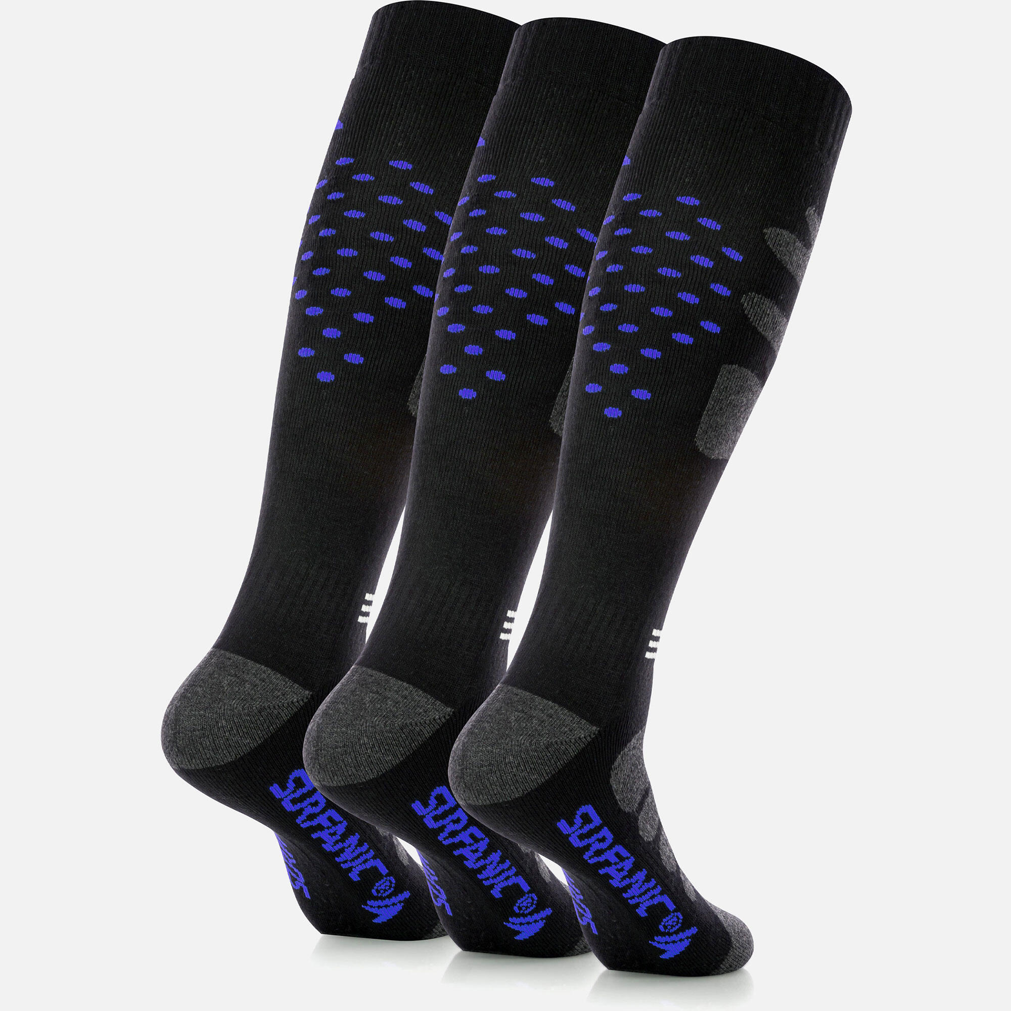 Pro Tech Plus 3pk Sock Brilliant Blue 3/4