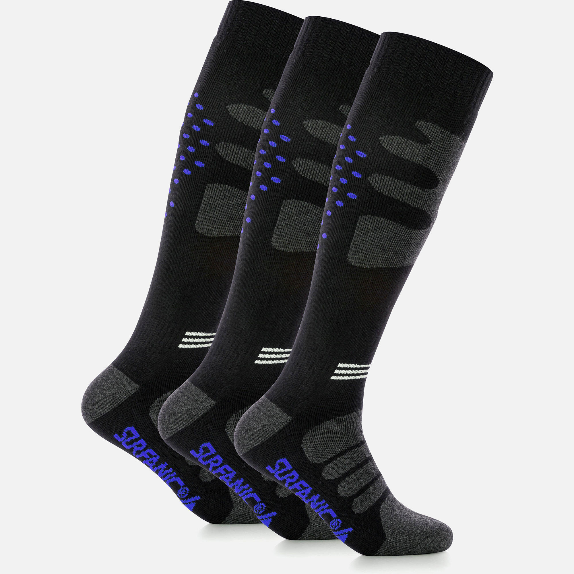 SURFANIC Pro Tech Plus 3pk Sock Brilliant Blue