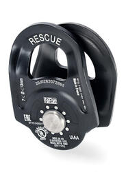 Poulie Petzl Réa 38 mm noire haute résistance 8 kN corde 7–13 mm