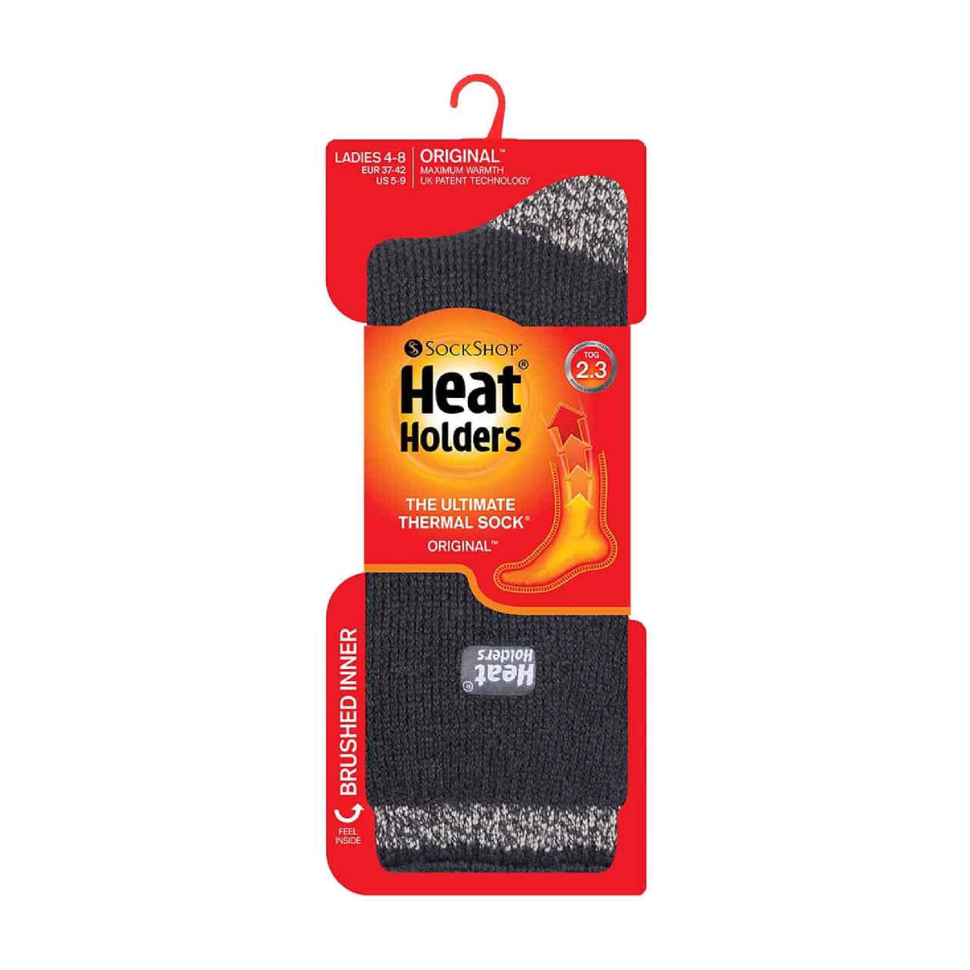 Ladies Twist Patterned Thick Winter Thermal Socks 2/6