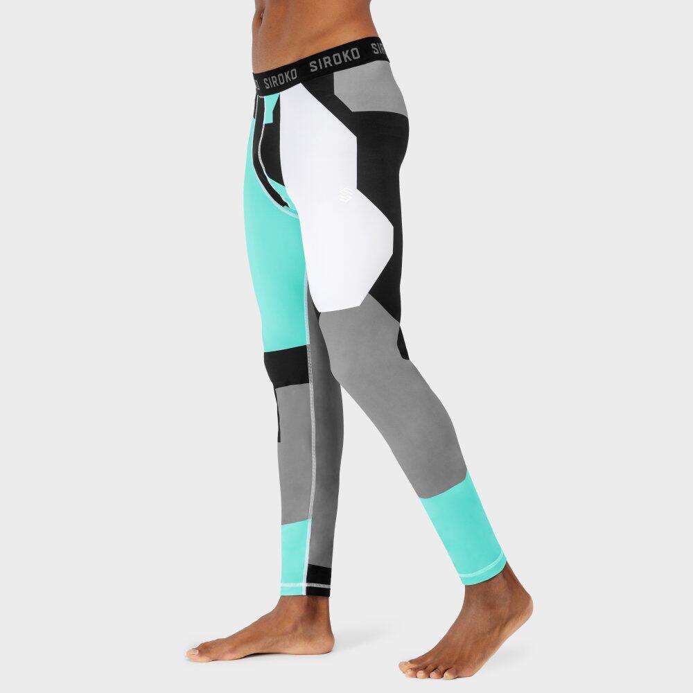 Pantalon sous-vêtement thermique homme Sports d'hiver Highlights Turquoise 3/7