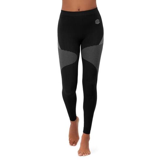 Pantaloni intimi a compressione donna Sport invernali Ultradry Nero