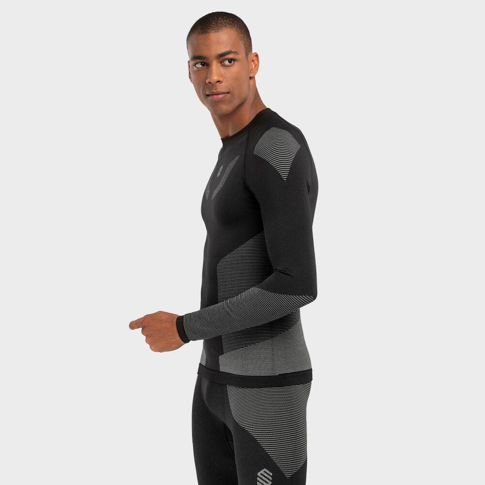 Maglia intima a compressione uomo Sport invernali Snow Dune Nero 4/7