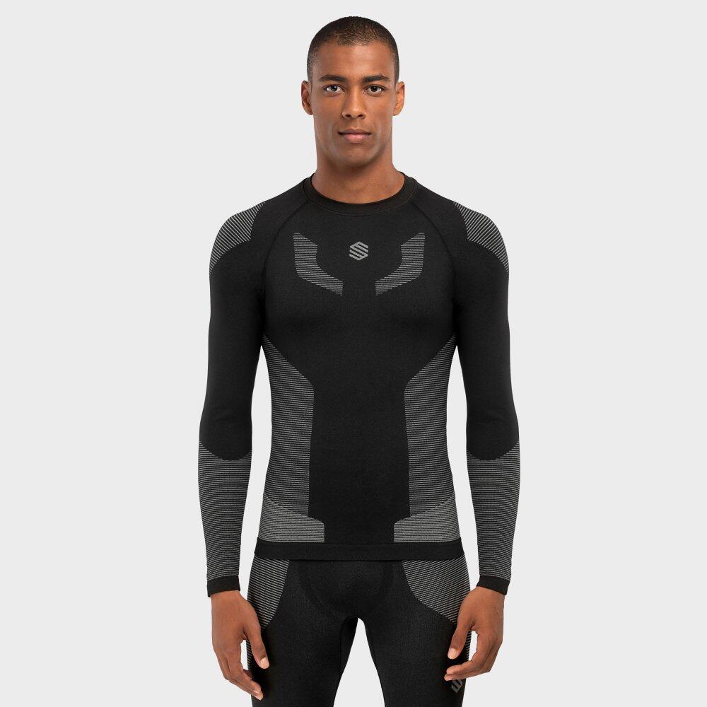 Maglia intima a compressione uomo Sport invernali Snow Dune Nero 2/7