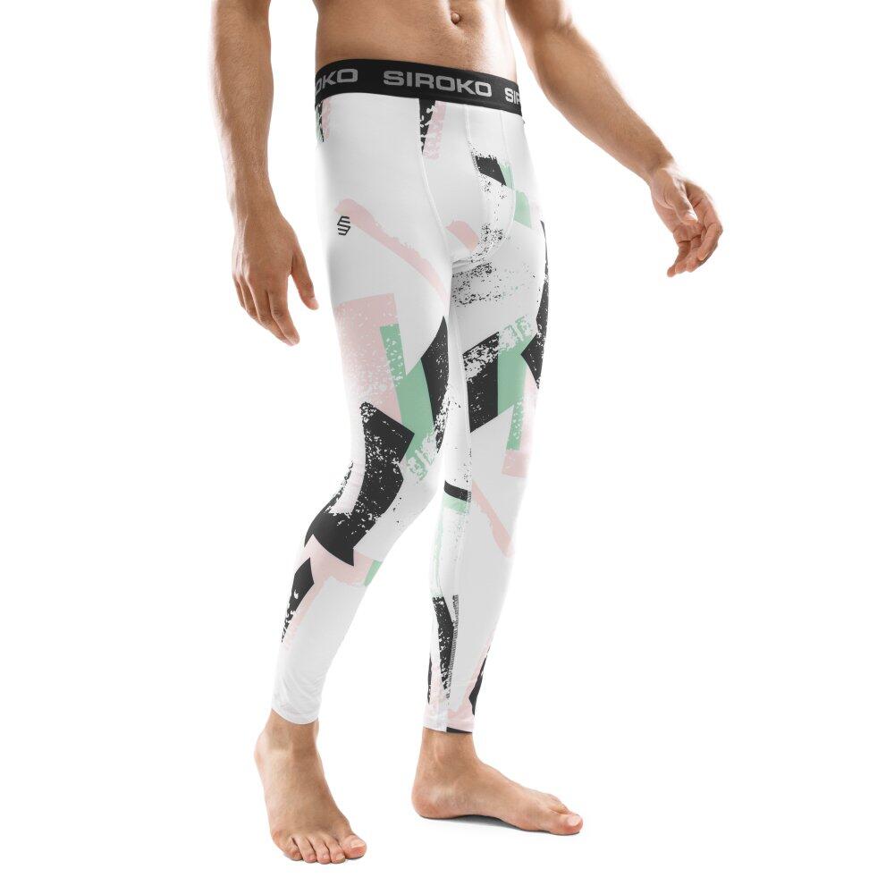 Men Winter sports thermal base layer pants Gouache Multicolor
