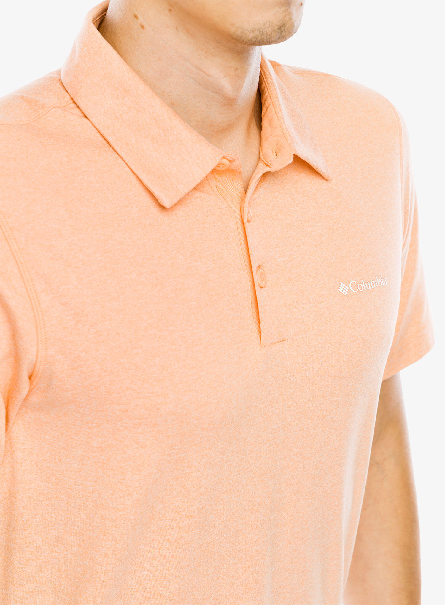 Columbia Polo Técnico Tech Trail Para Hombre Naranja 5/5