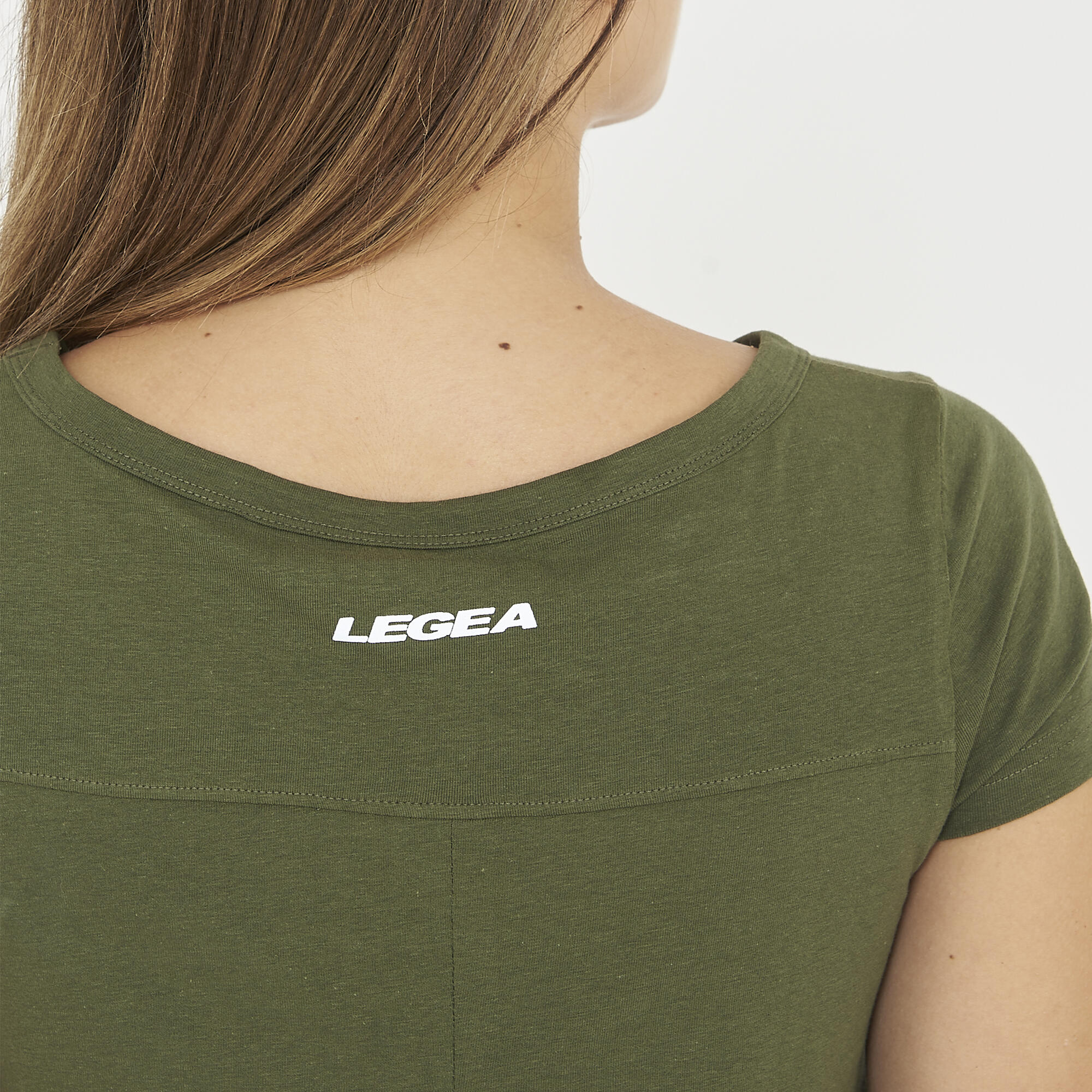 t-shirt ginnastica europa donna verde militare 4/6