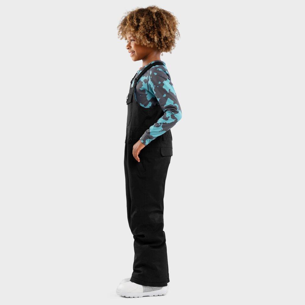 Kinder Wintersport Snowboard-Trägerhose für Jungen KB1 Fierce Schwarz 3/7