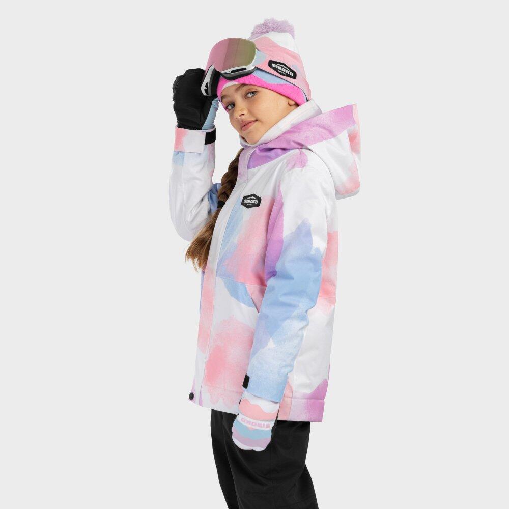 Kinder Wintersport Snowboardjacke für Mädchen KW1-G Dreamy Mehrfarbig 3/7