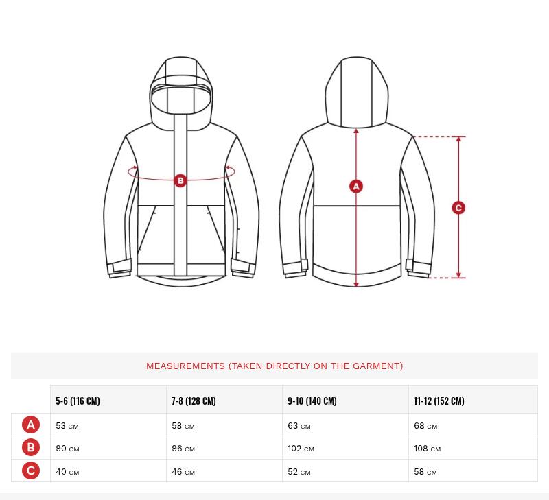 Kinder Wintersport Snowboardjacke für Mädchen KW1-G Vista Schwarz 7/7