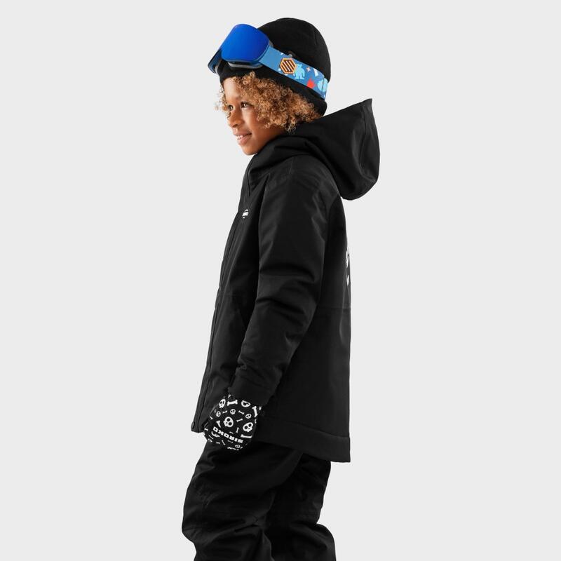 Kinderen Wintersport Jongens snowboardjas KW1 Rebel Zwart