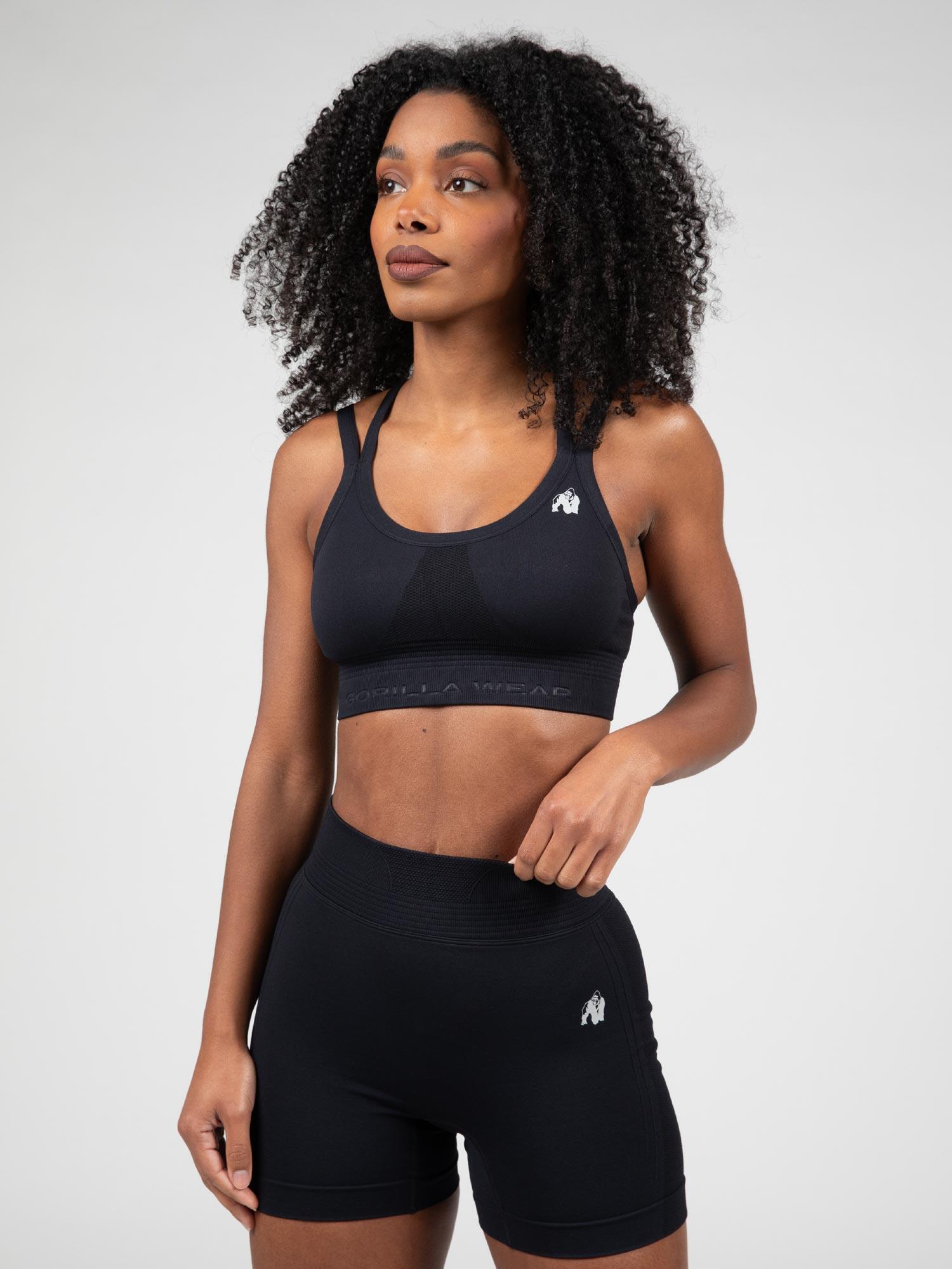 GORILLA WEAR Whitney Senza soluzione di continuità Reggiseno sportivo - Nero
