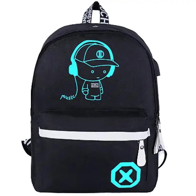 Backpack Boys School Sport with LED, 19 litres