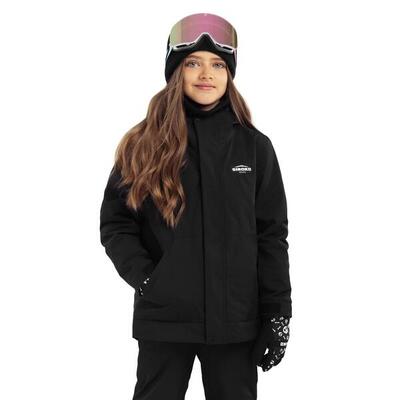 Kinderen wintersport meisjes snowboardjas kw1-g rebel zwart