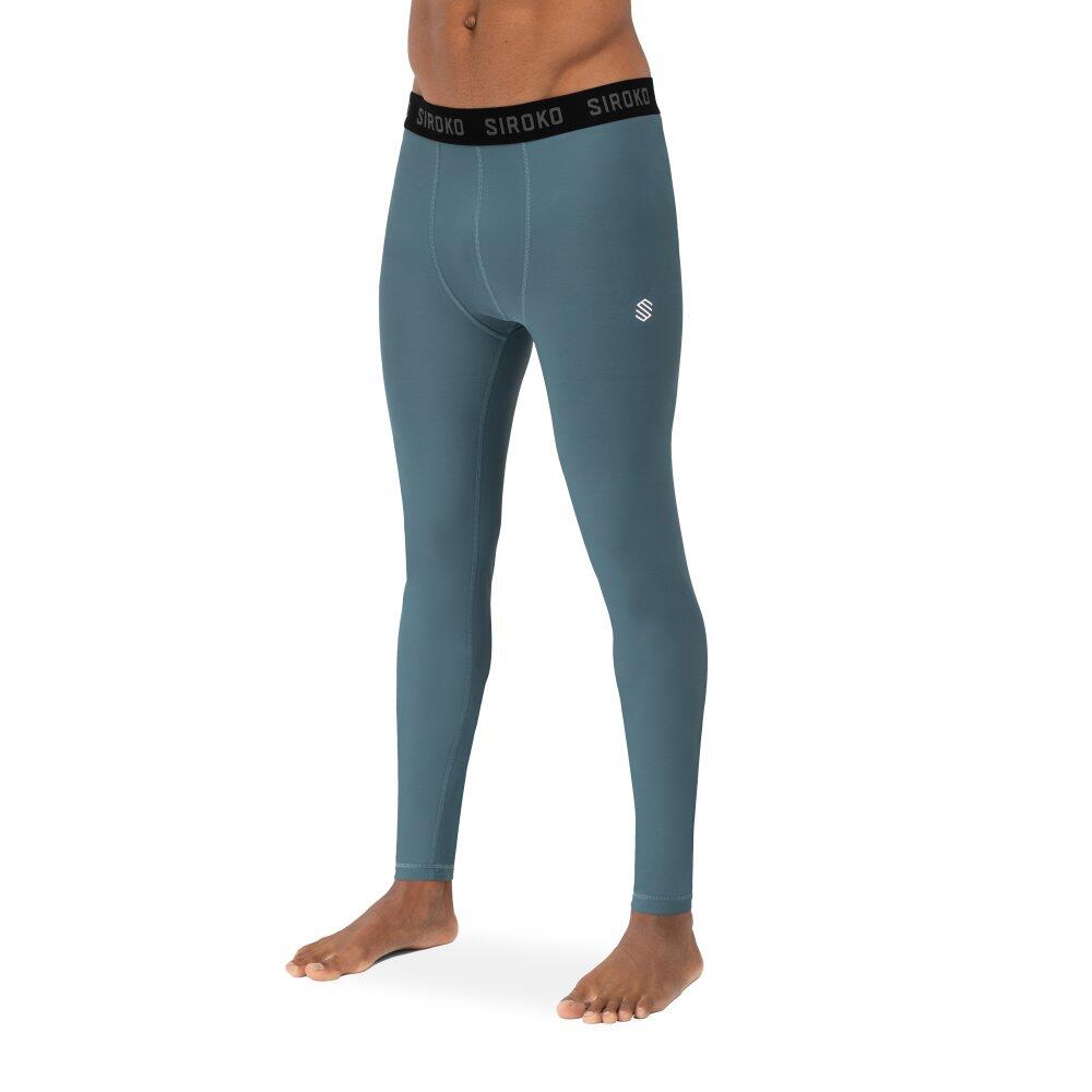 SIROKO Herren Wintersport thermounterhose für Lift Stahlblau