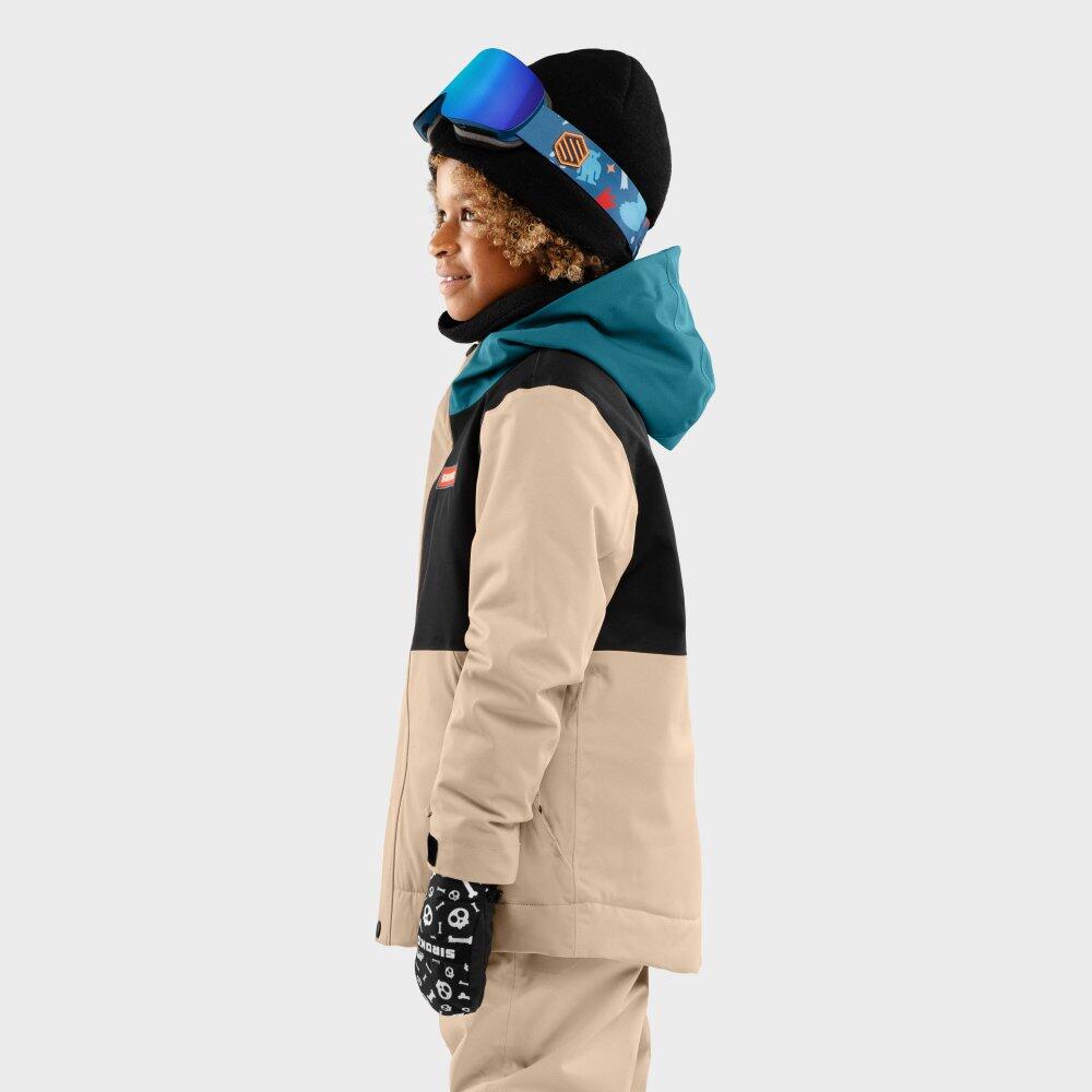 Kinder Wintersport Snowboardjacke für Jungen KW1 Vista Schwarz 3/7