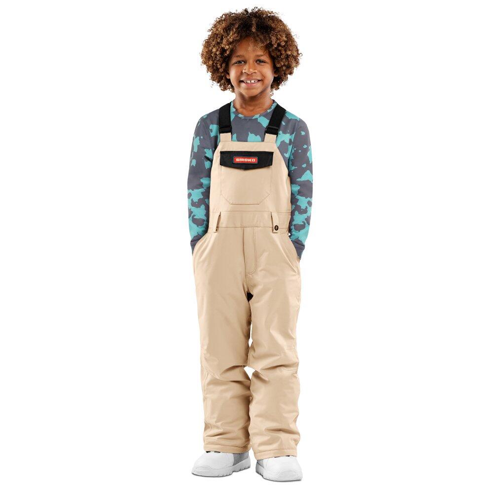 Kids Winter sports Boys’ snowboard bib pants KB1 Native Beige