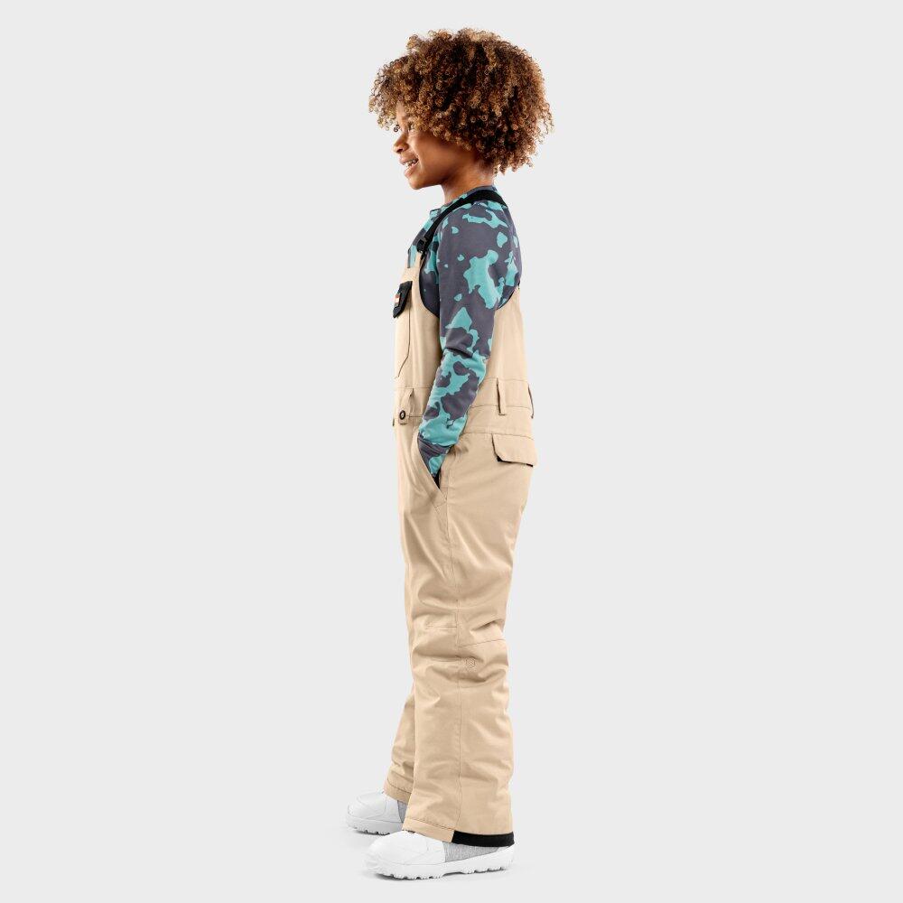 Kinder Wintersport Snowboard-Trägerhose für Jungen KB1 Native Beige 3/7