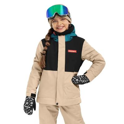 Kinderen wintersport meisjes snowboardjas kw1-g vista zwart