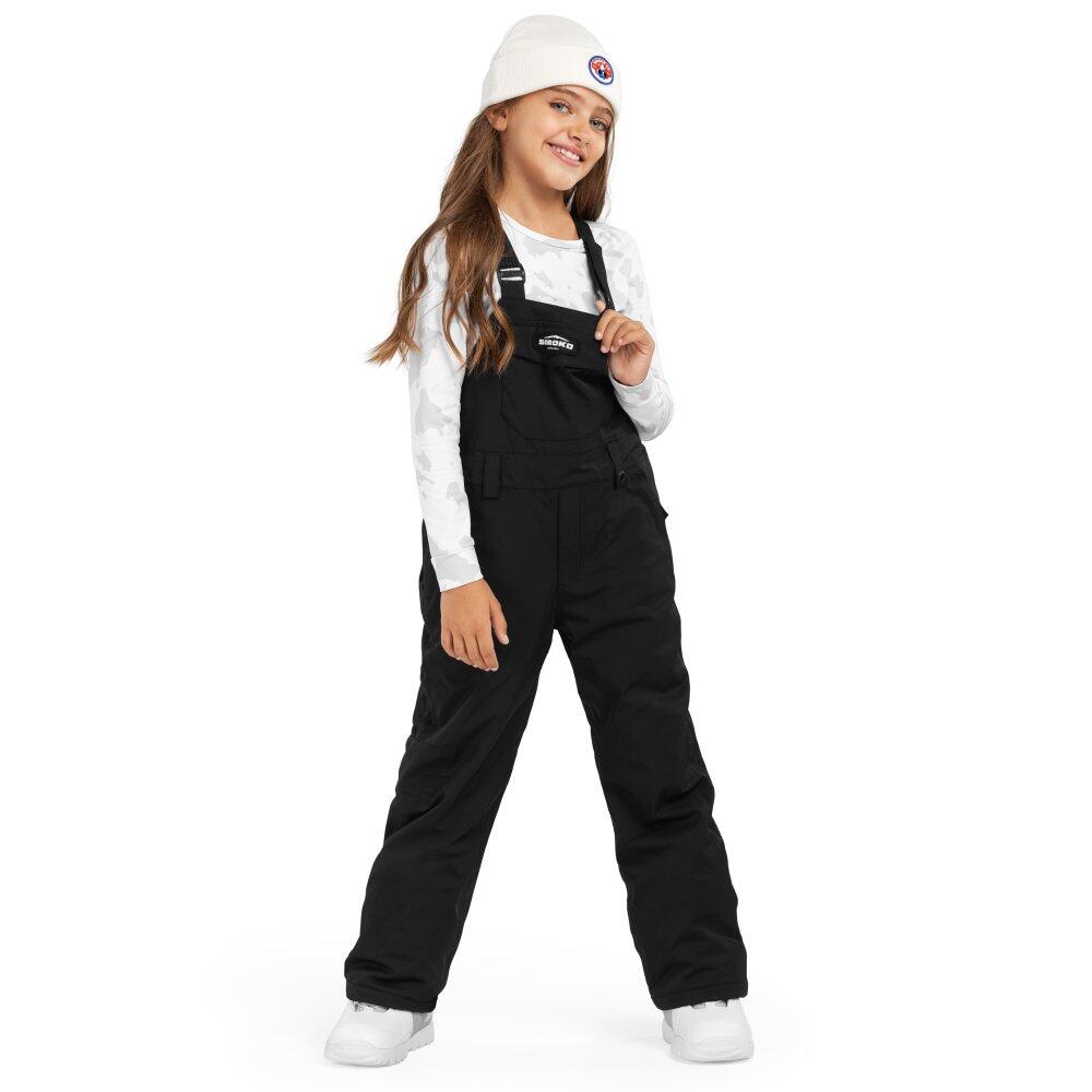 SIROKO Kids Winter sports Girls’ snowboard bib pants KB1-G Fierce Black