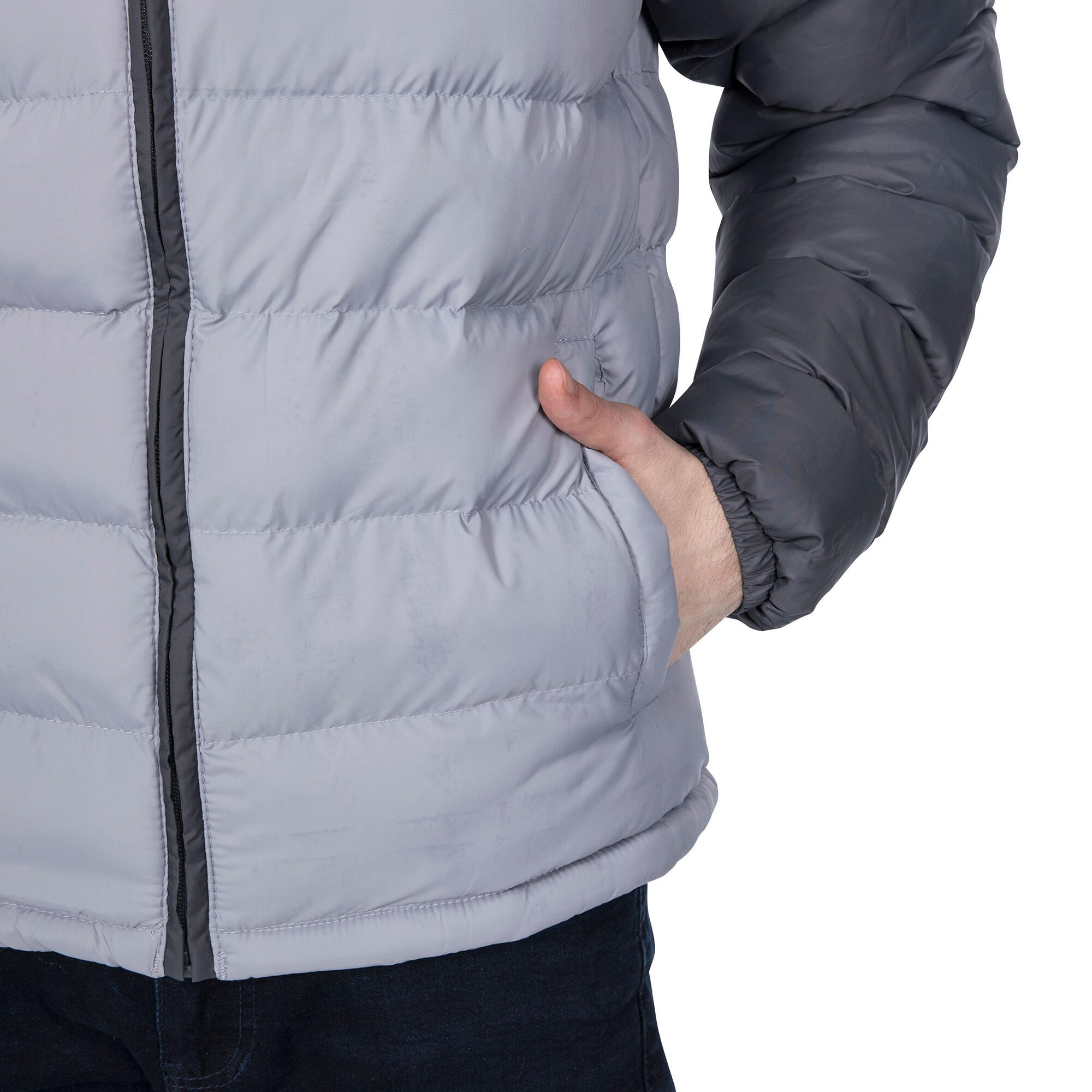 Giacca Impermeabile Imbottita Uomo Trespass Oskar Grigio 4/5