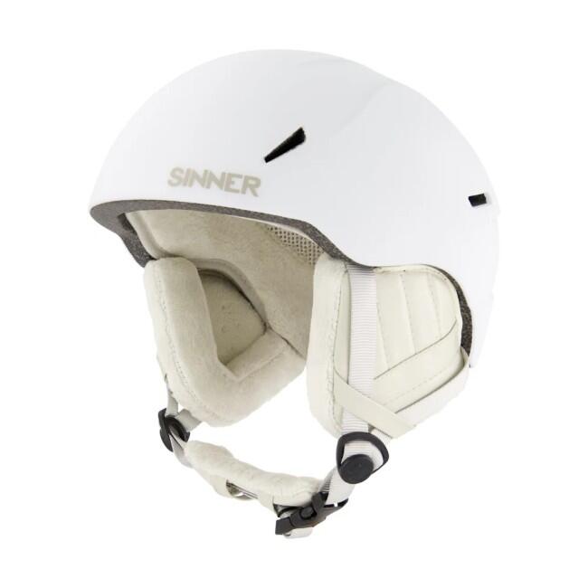 Sí és snowboardsisak SINNER Montblanc Visor, Fehér, Unisex