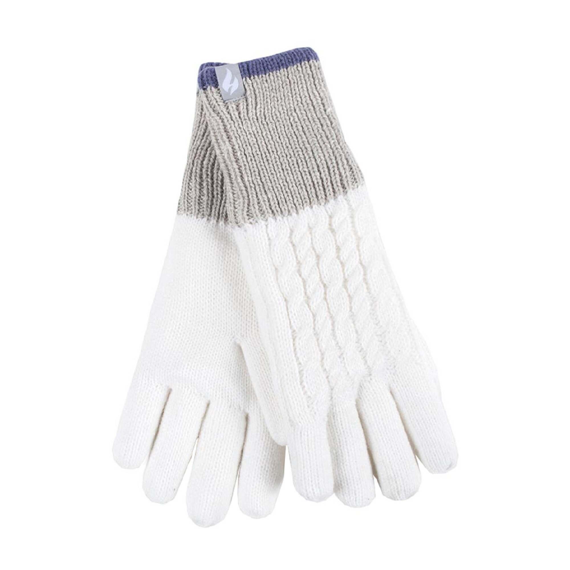 HEAT HOLDERS Womens Patterned Fleece Lined Warm Thermal Gloves for Winter