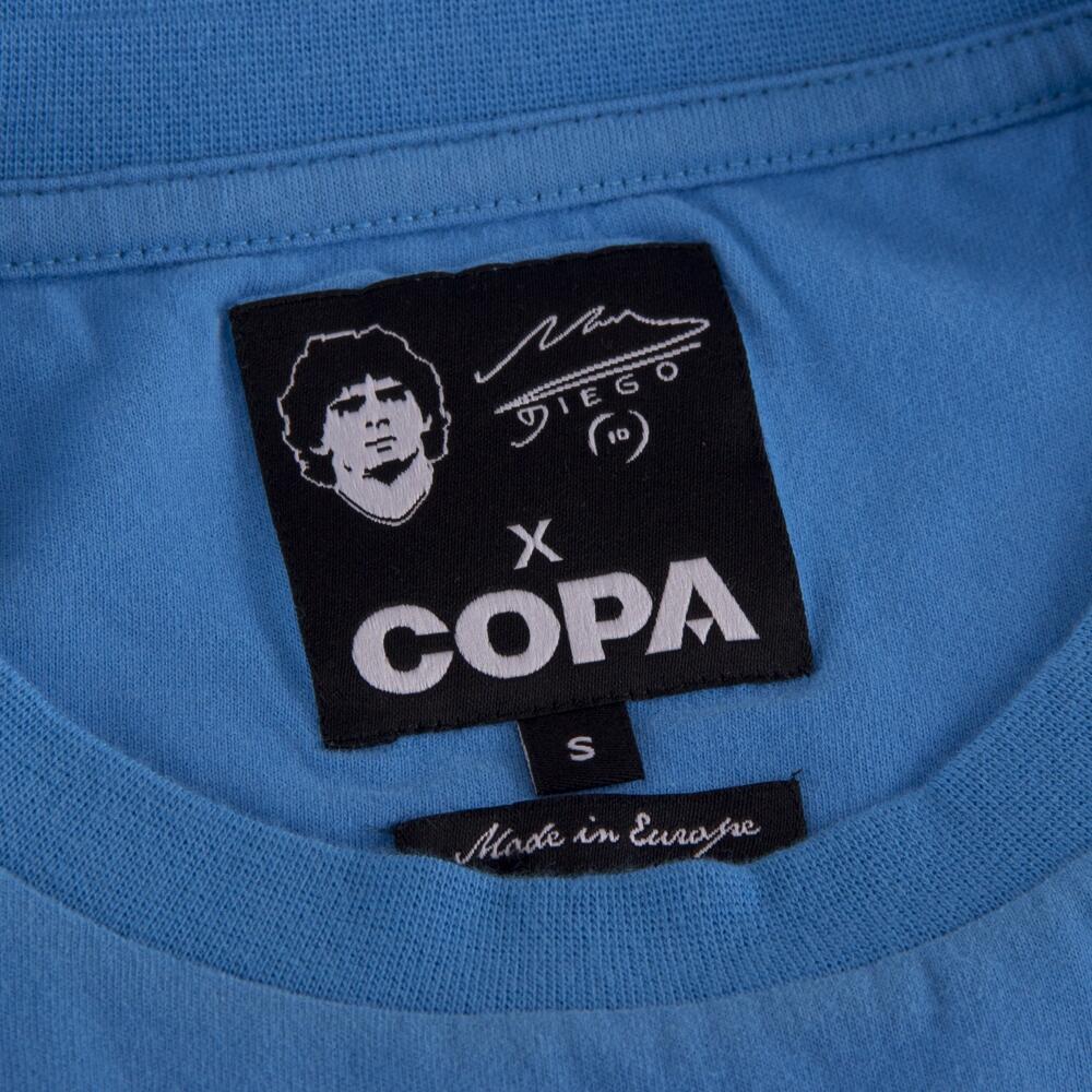 Camiseta - Hombre - Maradona x COPA Napoli Gráfico - Manga Corta - Azul 3/4