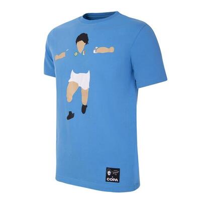 T-shirt - heren - maradona x copa napoli graphic - korte mouw - blauw